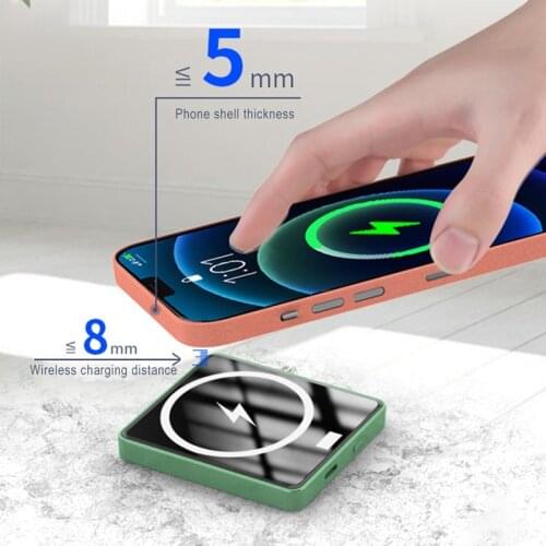 15W Wireless Charger 10000mah Fast Charging Mini Wireless Magnetic Power Charger For Iphone 12 Series