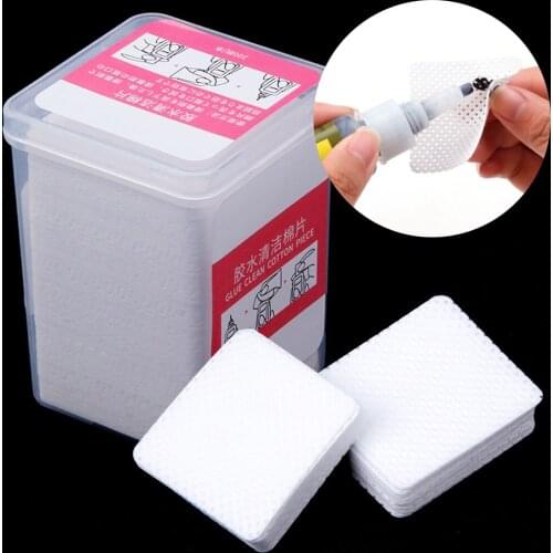 200/400Pcs Lint-Free Napkins Paper Cotton Wipes Clean Eyelash Glue Remover Cosmetic Pad Gel Nail Polish Cleaner Manicure Napkins