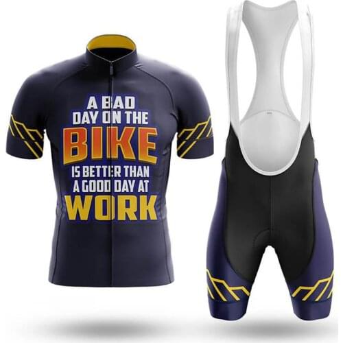 2021 BIKE WORK Mens Cycling Jersey Set Professional Cycling Clothing Quick Dry Summer Sleeved Cycling Shirt Bib Short Gel Pad