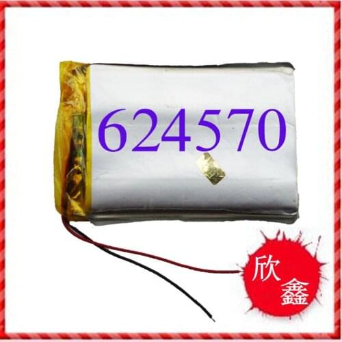 3.7V polymer lithium battery 624570 2300mAh MP5 GPS e-book lithium battery MP4 Rechargeable Li-ion Cell