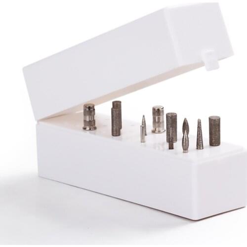 30 Holes Nail Art Drill Grinding Head Bit Holder Display Storage Box Nail Drill Bits Container Stand Display Rack Makeup Tools