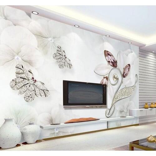 3d Butterfly European TV backdrop wall mural photo wallpaper wall papers home decor designers