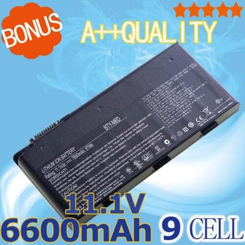 6600mAh Laptop Battery BTY-M6D E6603 for MSI GT60 GT70 GT660 GT660R GT663 GT663R GT670 GT680 GT680DX GT680DXR GT680R