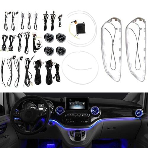 V-class W447 Ambient Light 64-color Car Synchronous Original Atmosphere Lamp For Mercedes-Benz V260 Air Vent Turbine Nozzles