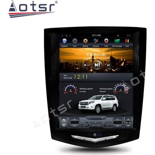For Cadillac ATS XTS CTS SRX 2013 - 2018 Android Radio Car Auto Tesla Vertical Screen Multimedia Video Player GPS Navi CarPlay