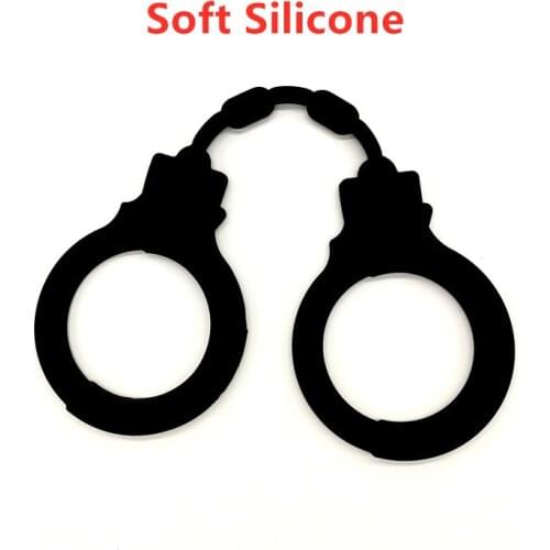 BDSM Sex Toys For Adult Games Soft Silicone Handcuffs SM Teaching black footcuff Bondage Gear Party Cosplay Tools for Woman Man