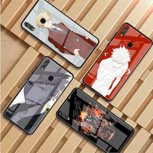 Anime Katsuki Bakugou Tempered Glass Phone Case For Huawei P20 P30 P40 P40 Lite Pro Psmart Mate 20 30 Cover Shell