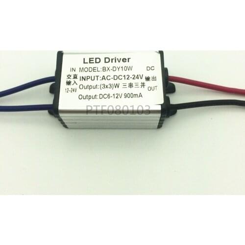 DC 12-24V 10w waterproof LED Driver Waterproof IP67 Output DC 6-12V 900 mA Power Supply For LED light