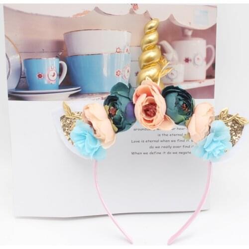 Miss Cute Cat Ears Cute Unicorn Headbands Children Headwear Photo Props Party Hair Hoop Hairbands Kids Hair Accessories