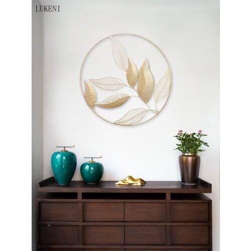 Living Room Simple Modern Sofa Background Wall Chinese Creative Metal Light Luxury Wrought Iron Wall Decoration Pendant