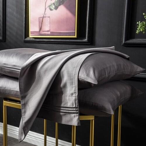 Cotton pillowcase solid color soft comfortable smooth breathable single adult pillow case pair Modern simplicity bedroom Bedding