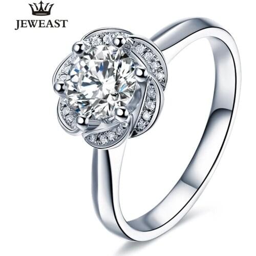 XZ Natural diamond 18K gold Pure Gold Ring Real 18K gold Solid Gold Ring Trendy Classic Party Fine Jewelry Hot Sell New 2019