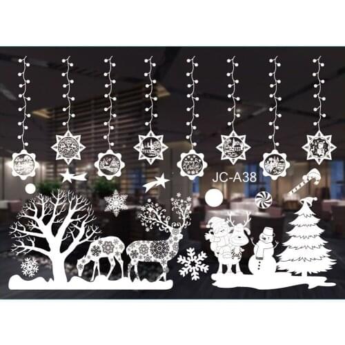 Beatiful Christmas White Snowflake Wall Sticker Pvc Seamless Window Stickers Decor Household Decor To Enhance Festival Atmospher