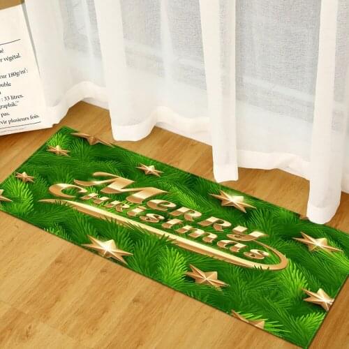 Kitchen Carpet Doormat Entrance Home Bath Floor Mat for Christmas Living Room Decorations Carpets Antiskid Washable Hallway Rugs