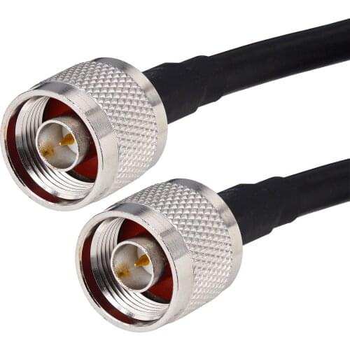 N Male to N Male Cable Weather Proof N Male Antenna Cable with RG6 Low Loss Coax Cable Pigtail Jumper 50 Ohm