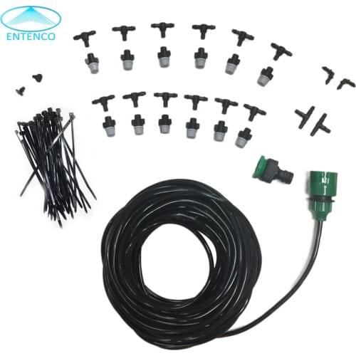 10M Garden Patio Watering Kits Misting Cooling System Water Mister Nozzle Mist Micro Drip Sprinkler Kit Atomization Irrigation