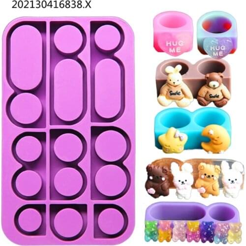 Jewelry Silicone Mold Set Epoxy Resin Glue Mold Jewelry Decoration Creative Rings DIY Tools Multi-Purpose Craft Supplies