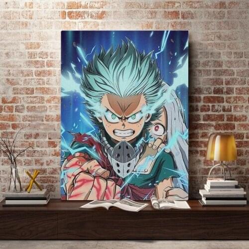 Wall Art Canvas Print Posters Painting Boku No Hero Academia BNHA Picture Anime Home Decor Living Room Modern Artwork Modular
