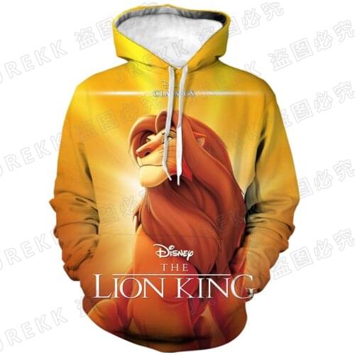 2021 New Cool Hoodies Men Women Children The Lion King Anime 3D Print Pullover Fashion Boy Girl Kids Sweatshirts Hoody Coat