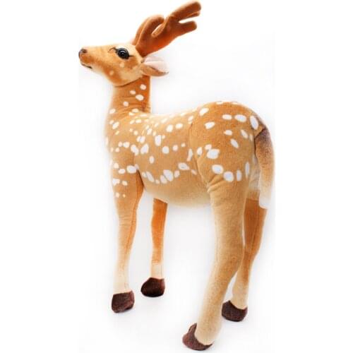 New Big Size 60cm Real Life Sika Deer Plush Toys Artificial animal plush Animal Doll Home Decor Kids Toys Juguetes Brinquedos