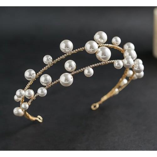 New Women Simple Imitation Pearls Headwear Hair Jewelry Girls Hair Band Fashion Accessories Gift