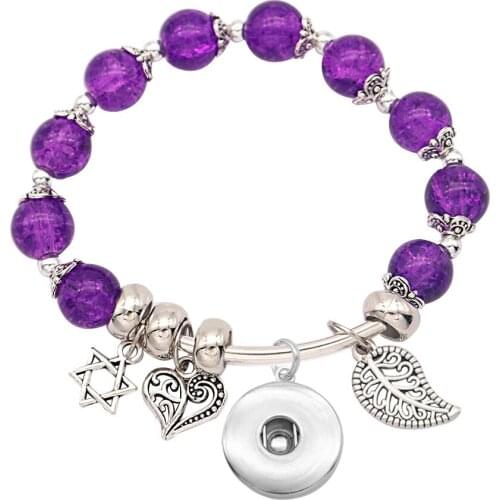 New Fashion 18mm Snap Button Bracelet DIY Jewelry KB013