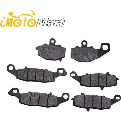 6pcs/set Motorcycle Front & Rear Brake Pads For Kawasaki ZR750 Z750 2004-2006, ZR750L Z750S 2005-2010, ZX1100 GPZ 1100 1995-1998