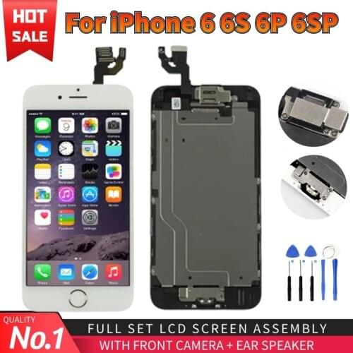 Full LCD Assembly For iPhone 6 Plus 6P 6SP 6S Plus Touch Screen Replacement Display Complete Digitizer Front Camera+Home Button