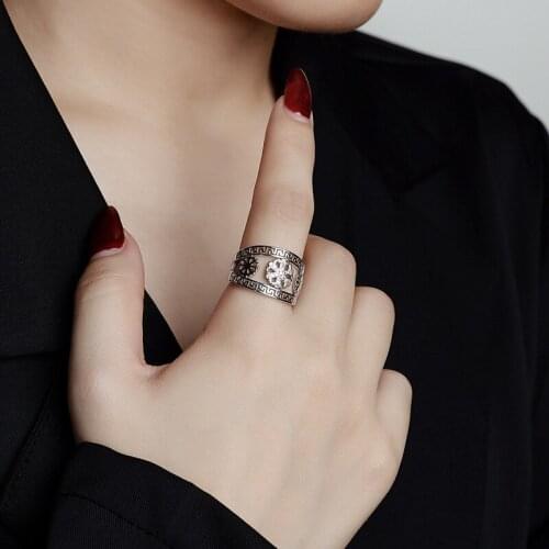 Hot Brand S925 Sterling Silver Ring Small Zircon Simulation Diamond Crown Round Jewelry Party Gift Ladies Men High Quality