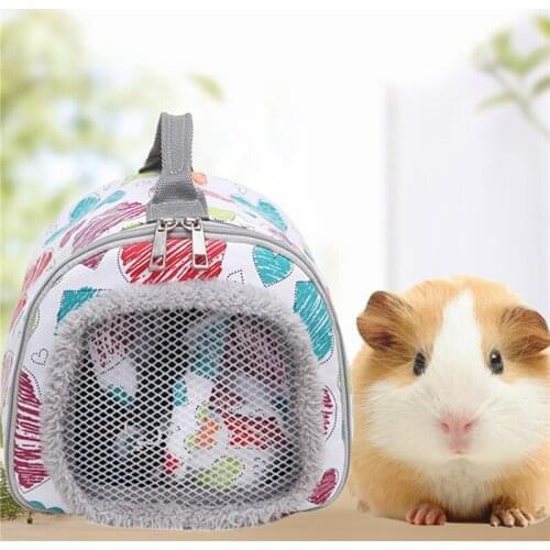 Portable Hamster Carrier Pouch Small Pet Out Carrying Bag Breathable Warm Sleeping Pack For Guinea Pig Storage Bags