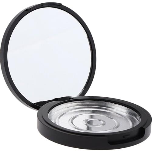Empty Jar Pot Makeup Pressed Powder Cosmetic Storage Container Tin Portable - Multi-purpose Makeup Pot with Vanity Mirror