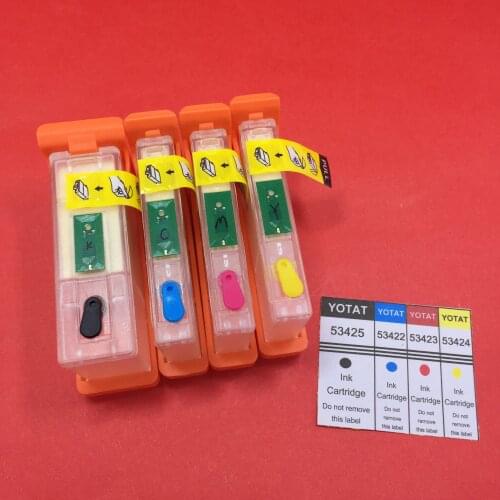 YOTAT 1set Empty refillable for Primera 53425 53422 53423 53424 ink cartridge for Primera LX900 printer