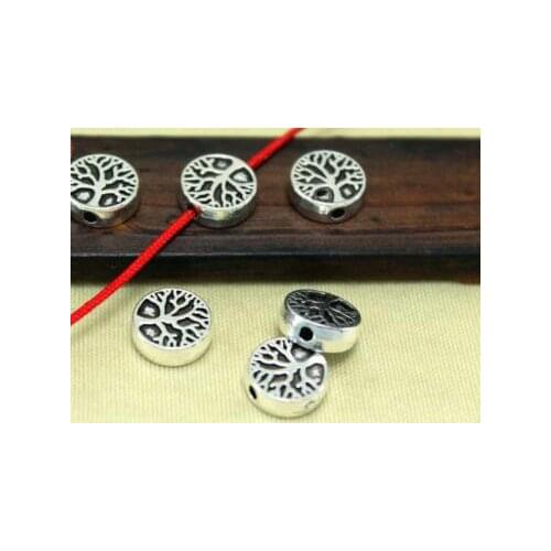 20pcs/lot Tibetan Silver life Tree spacer Loose Bead Spacer Beads Connectors for DIY Jewelry Making bracelet r4fs