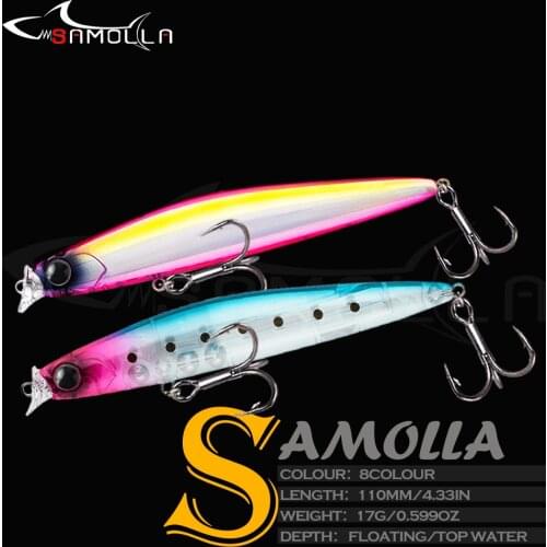 Fishing Accessories Lure Minnow Weights 17g 110mm Flaoting Topwater Bait Pesca Carpe Equipment Isca Artificial Mino Baits Leurre