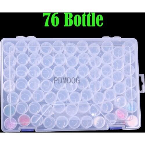 56/76 Grids DIY Diamond Painting Drill Box Jewelry Box Rhinestone Embroidery Crystal Bead Storage Case Container