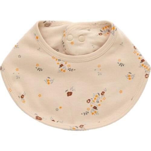 Cartoon Printed Burp Cloth Baby Feeding Bib Double Layers Cotton Saliva Towel Scarf for Infants Newborn Stuff Shower Gifts