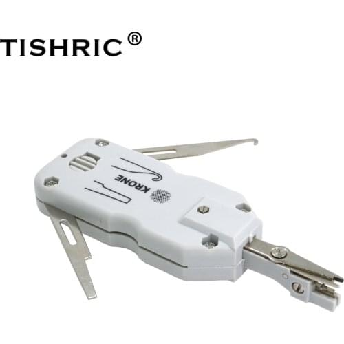 TISHRIC 10 PCS Original Classic Short Krone Lsa-plus Professional Telecom Phone Wire Cable RJ11 RJ45 Punch Down Network Tool Kit