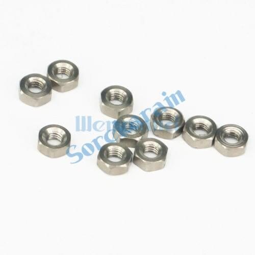 LOT 10 M3 TA2 GR2 Ti Titanium Hex Head Screw Nuts Anti Acid Corrosion
