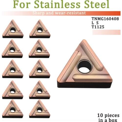 TNMG160408 L S T1125 Carbide Inserts TNMG 160408 CNC Lathe Cutter Tools High Quality External Turning Tool For Stainless Steel