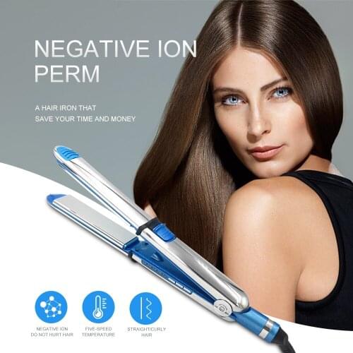 Tourmaline Ceramic Hair Straightener LED Hair Iron Stainless Steel Straightening Iron Intelligent Flat Irons Hair Curler Salon