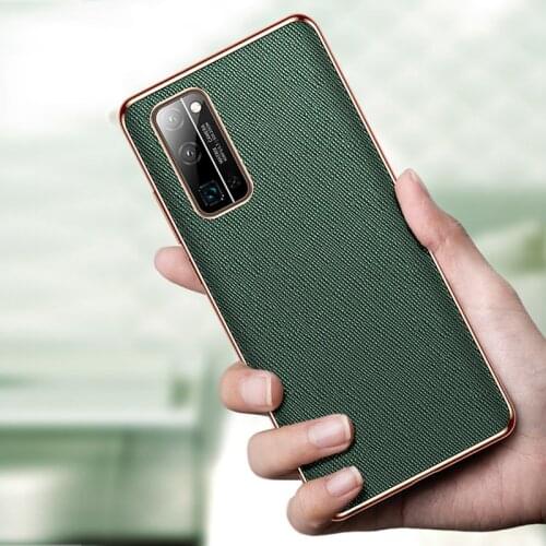 For Huawei Mate 40 30 Pro Nova 7 V30 Honor 30 Pro Ultra thin PU Leather Gilded Soft Silicone Frame Back Case Cover Shell Fundas