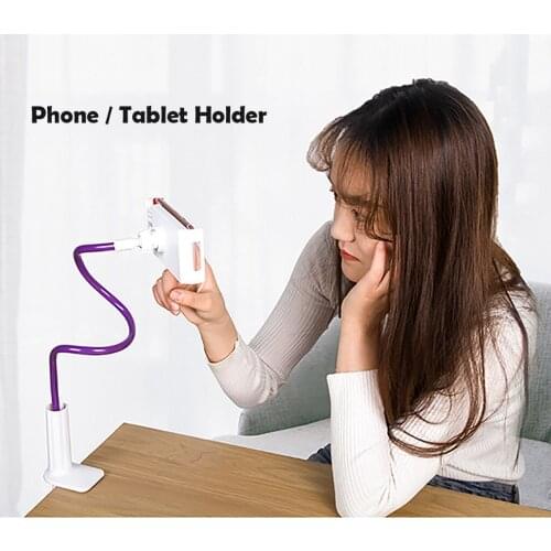 Universal Lazy Bed Clip Phone Holder For 4-10.5 Inch Phone Bracket holder mount Flexible Phone Accessories Smartphone Stand
