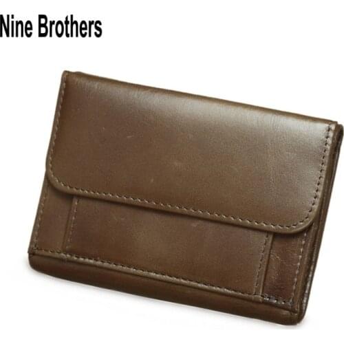 Large Capacity Mutil Function Anti Theft Wallet Genuine Cow Leather Men Ridge Wallet 3 Folds Money Bag Card Holders Coin Purse