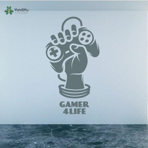 YOYOYU Wall Decal Hot Gamer 4 Life Quotes Vinyl Wall Stickers Removable Home Decor Game Room Boy Room Design Decoration DIYZW157