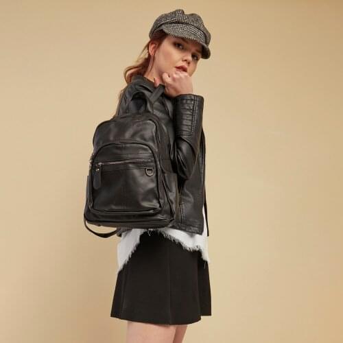 Womens Big Shoulder Bag Multi-Compartment Adjustable Halter PU Material Large Capacity Mommy and Student Bag Made In Turkey