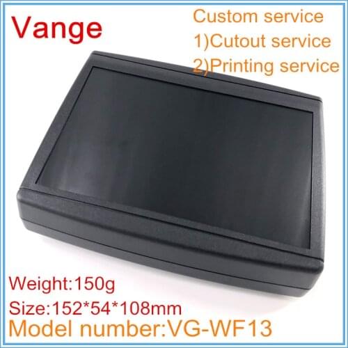 1pcs/lot black color available mould case 152*54*108mm ABS plastic instrument box diy for desktop network equipment
