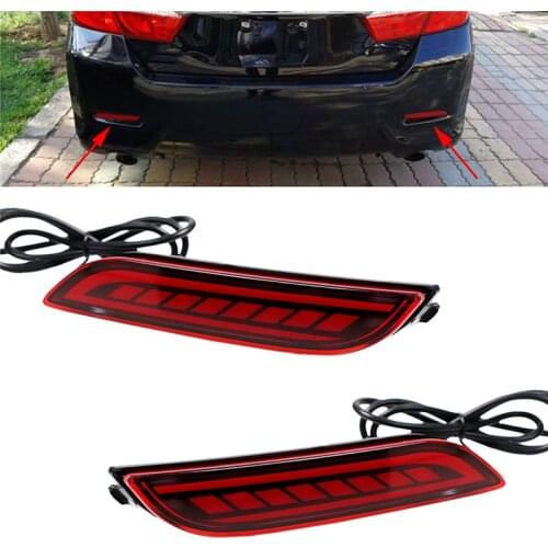 2 Pcs Car Rear Taillight Bumper Brake Light Red LED Stop Warning Reflector Lamp For Toyota Camry 2018 2019 With 2 Kinds Function