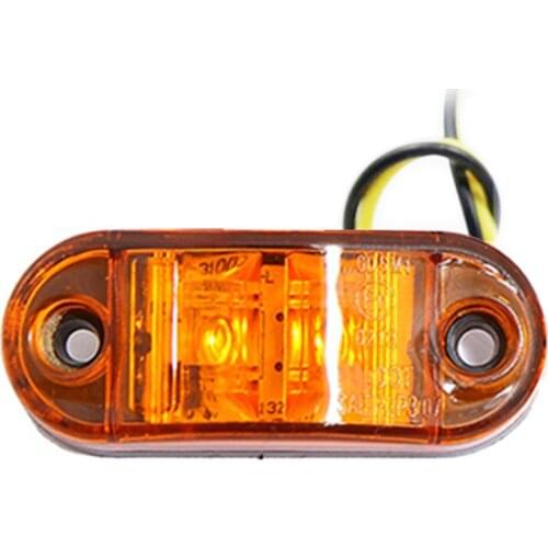 2Pcs 12V/24V LED Side Marker Lights Car External Lights Warning Tail Light Auto Trailer Truck Lorry Lamps Car Accessories