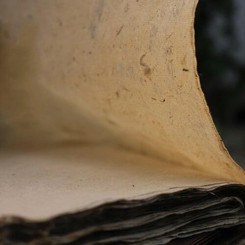 20sheets Handmade Calligraphy Paper Chinese Half-Ripe Xuan Paper Vintage Style Wrapping Rice Paper Writing Painting Supplies