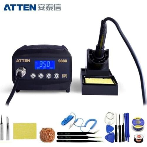 220V 60W ATTEN AT938D ESD Digital Soldering Iron Station SMD Rework Staion For BGA Soldering Mortherboard Repair